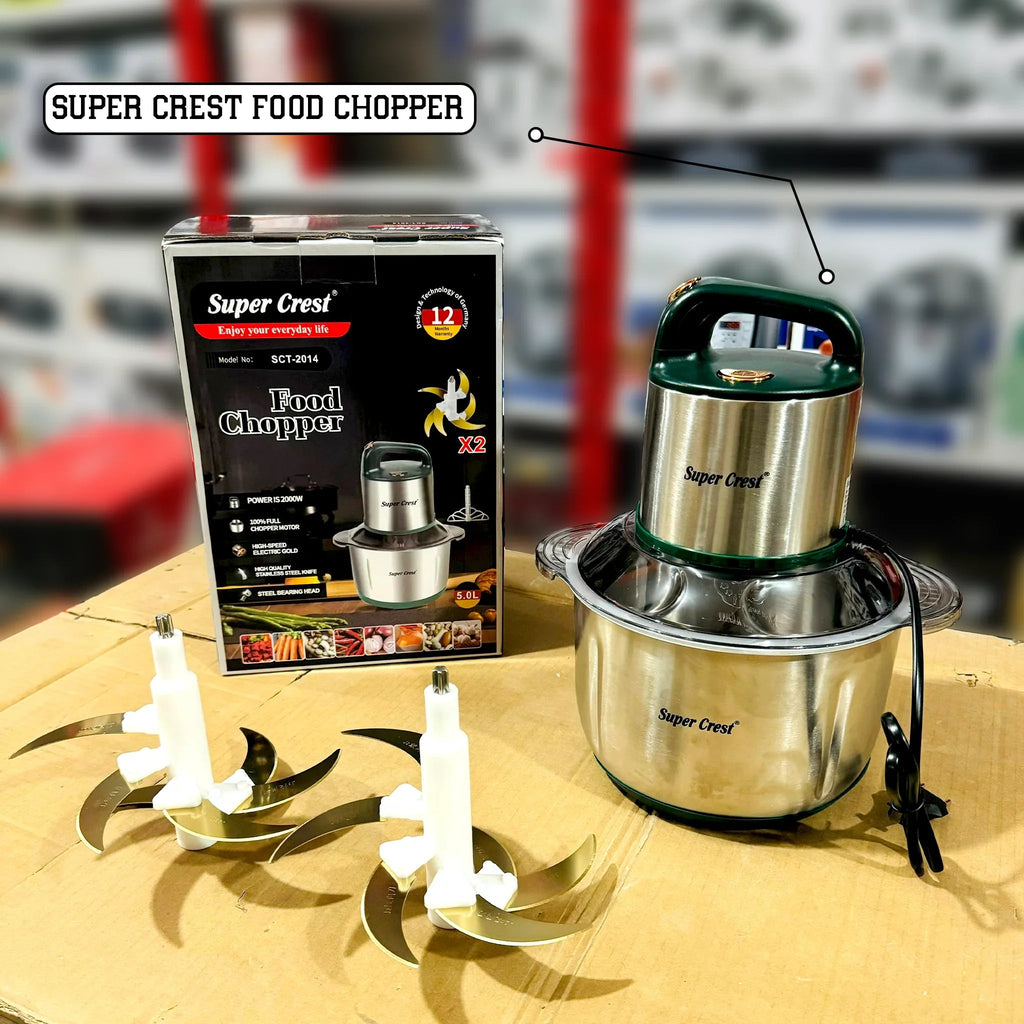 Super Crest 5L Food Chopper with Extra Blade  SCT-2014
