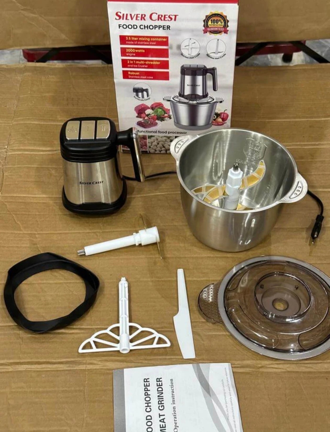SILVER CREST FOOD CHOPPER 2000WATT 2IN1 3.5 LITER