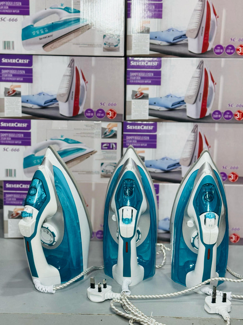 German Lot Imported Silver Crest Steam Iron SC-266