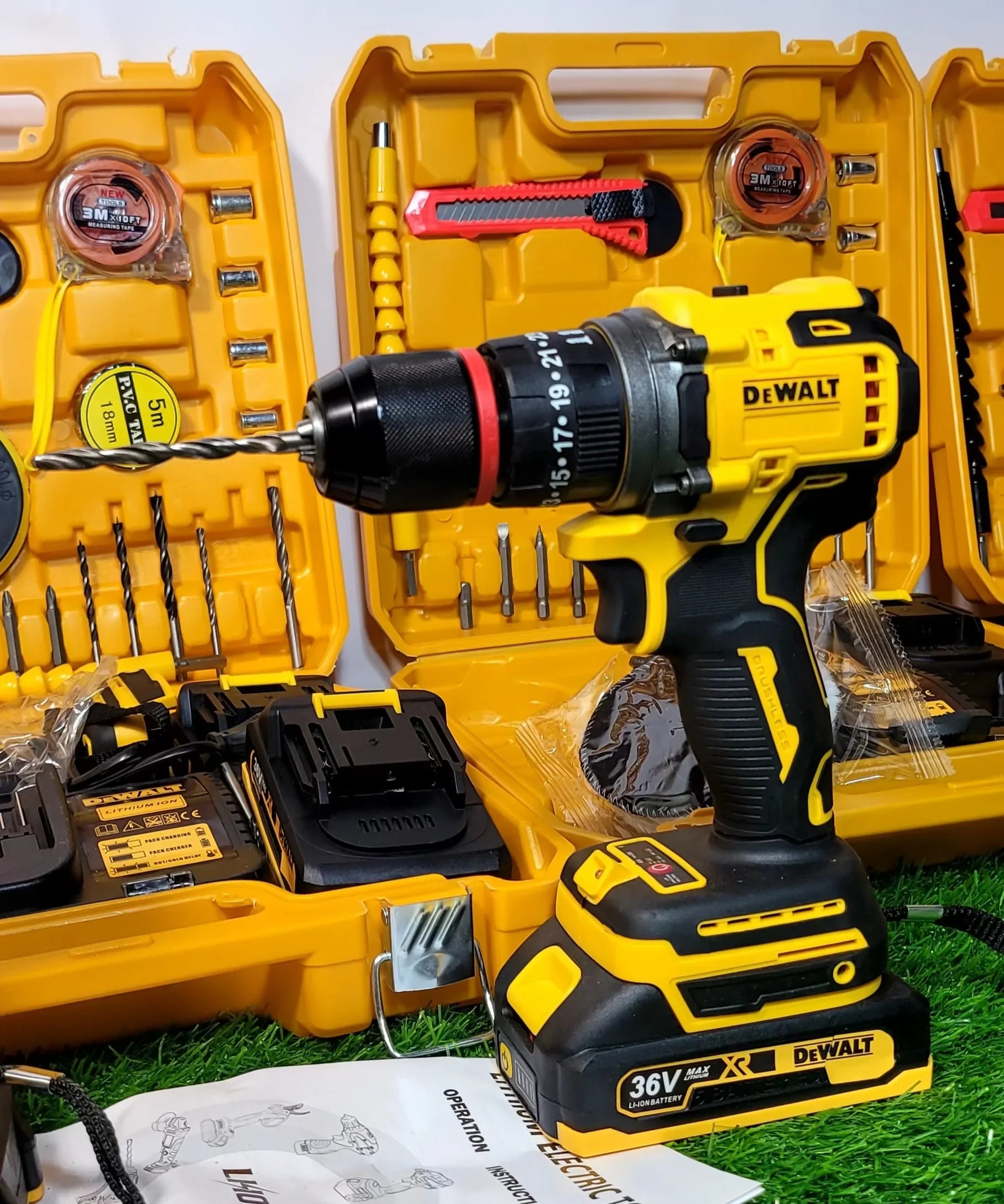 DeWALT 36V 13mm Rechargeable Cordless Drill Set