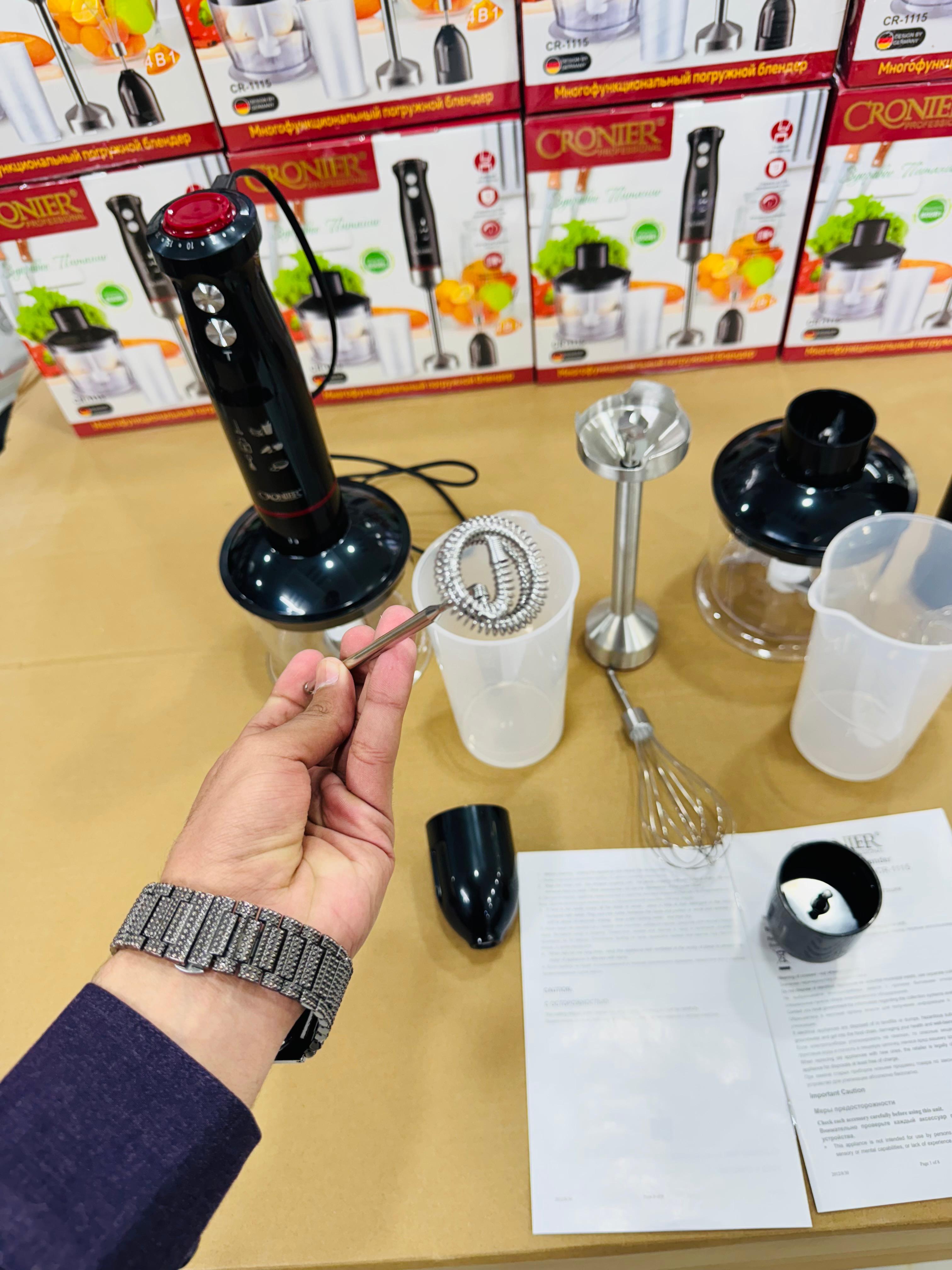 Cronier Professional Multifunction Hand Blender Set