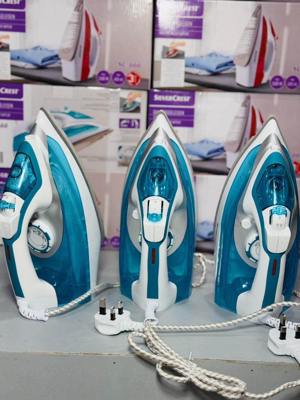 German Lot Imported Silver Crest Steam Iron SC-266