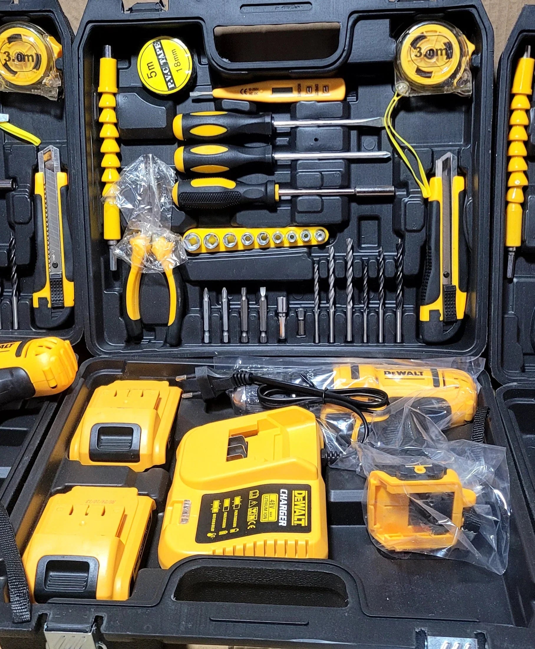 Germeny Lot Imported DeWALT Brand 48V cordless Drill With complete Tools